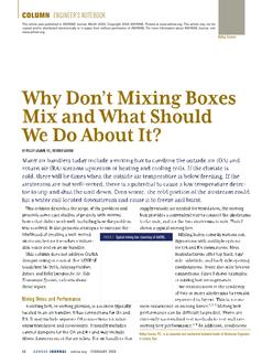 Engineer's Notebook: Why Don't Mixing Boxes Mix and What Should We Do About It