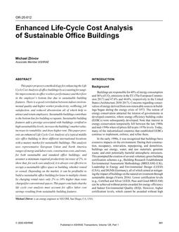 OR-20-012 — Enhanced Life-Cycle Cost Analysis of Sustainable Office Buildings