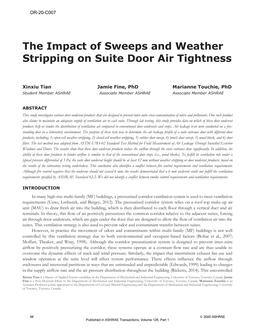 OR-20-C007 — The Impact of Sweeps and Weather Stripping on Suite Door Air Tightness