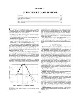 S17 — Ultraviolet Lamp Systems (I-P)