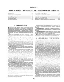 S09 — Applied Heat Pump and Heat Recovery Systems (SI)