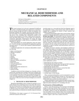 S25 — Mechanical Dehumidifiers and Related Components (SI)