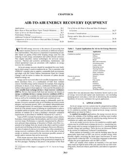 S26 — Air-to-Air Energy Recovery (I-P)