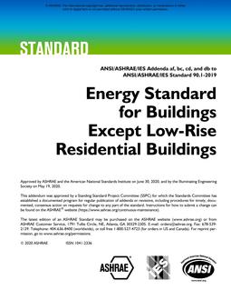 ASHRAE 90.1-2019 Addenda af, bc, db