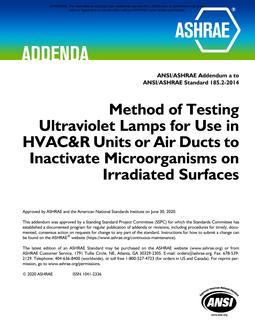 ASHRAE 185.2-2014 Addendum a