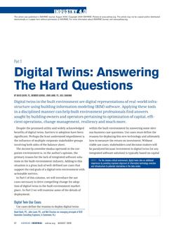 Part 1: Digital Twins: Answering The Hard Questions