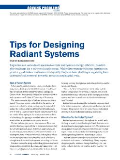 Solving Problems: Tips for Designing Radiant Systems