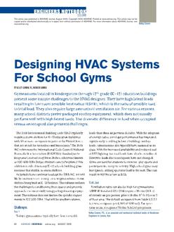 Engineers Notebook: Designing HVAC Systems for School Gyms