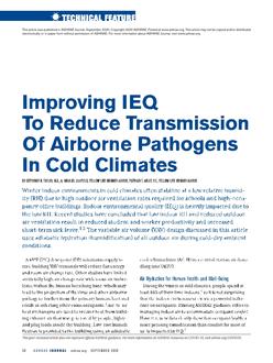 Improving IEQ to Reduce Transmission of Airborne Pathogens In Cold Climates