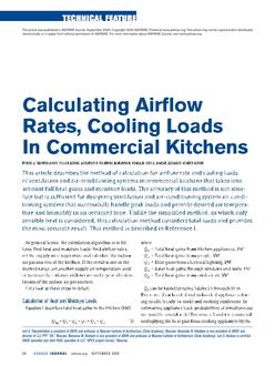 Calculating Airflow Rates, Cooling Loads in Commercial Kitchens