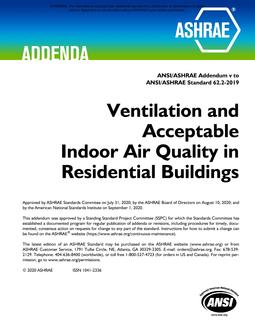 ASHRAE 62.2-2019 Addenda v