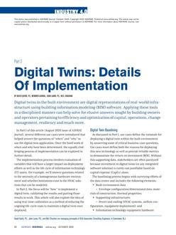 Digital Twins, Part 2: Details of Implementation