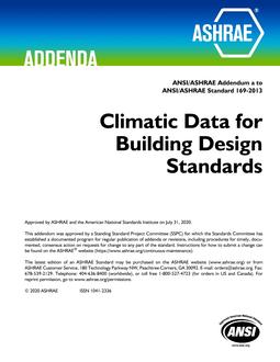 ASHRAE 169-2013 Addendum a