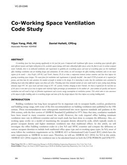 VC-20-C046 — Co-working Space Ventilation Code Study