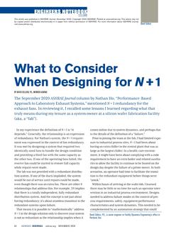 Engineers Notebook: What to Consider When Designing for N+1