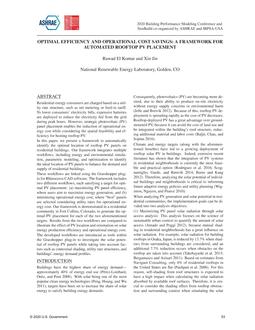 Optimal Efficiency and Operational Cost Savings: A Framework for Automated Rooftop PV Placement