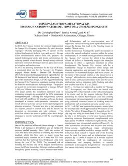 Using Parametric Simulation and GIS to Design a Stormwater Solution for a Chinese Sponge City
