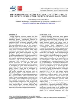 A Framework to Simulate the Non-Visual Effects of Daylight on the Cognitive Health of Mild Cognitive Impairment (MCI) People