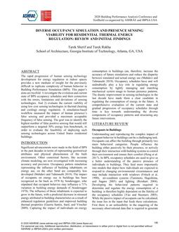 Diverse Occupancy Simulation and Presence Sensing Viability for Residential Thermal Energy Regulation: Review and Initial Findings