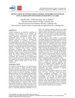 ARINET: Using 3D Convolutional Neural Networks to Estimate Annual Radiation Intensities on Building Facades