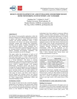 Design and Development of a Decentralized and Distributed IoT Home Monitoring System within a DC Nanogrid