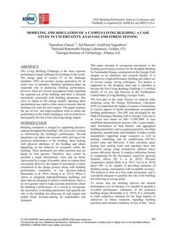 Modeling and Simulation of a Campus Living Building: A Case Study in Uncertainty Analysis and Stress Testing