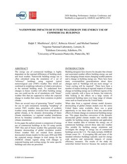 Nationwide Impacts of Future Weather on the Energy Use of Commercial Buildings