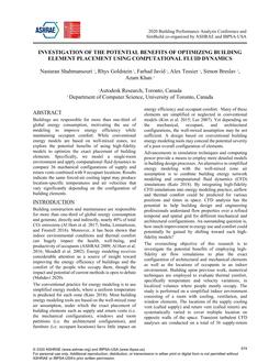 Investigation of the Potential Benefits of Optimizing Building Element Placement using Computational Fluid Dynamics