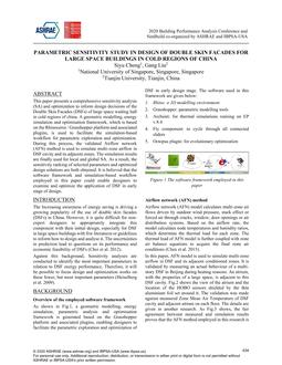 Parametric Sensitivity Study in Design of Double Skin Facades for Large Space Buildings in Cold Regions of China