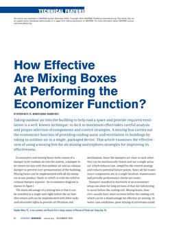 How Effective are Mixing Boxes at Performing the Economizer Function?