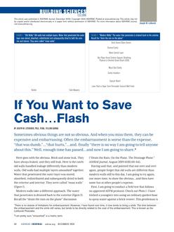 Building Sciences: If You Want to Save Cash…Flash