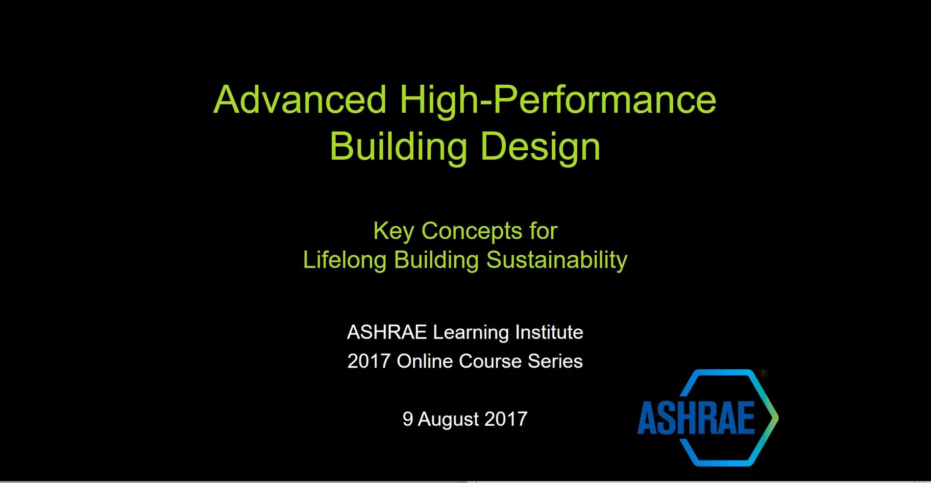 Advanced High-Performance Building Design