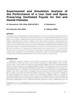 Experimental and Simulation Analysis of the Performance of a Low Cost and Space Preserving Ventilated Faade for Hot and Humid Climates