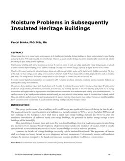 Moisture Problems in Subsequently Insulated Heritage Buildings