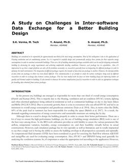 A Study on Challenges in Inter-Software Data Exchange for a Better Building Design