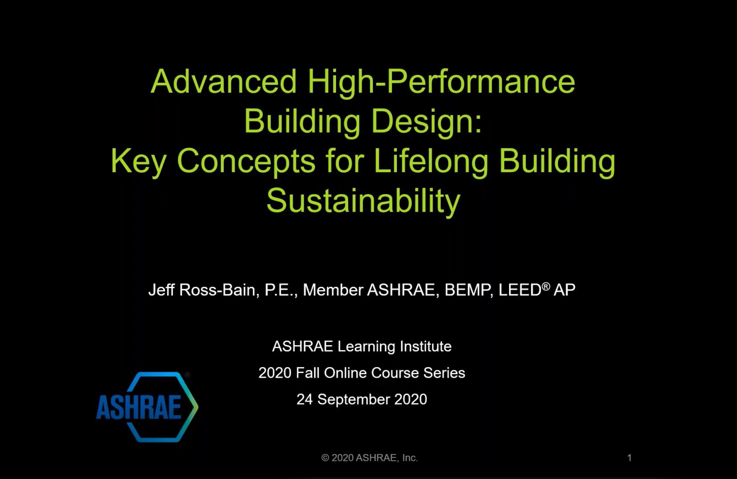 Advanced High-Performance Building Design: Key Concepts for Lifelong Building Sustainability