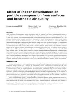 Effect of Indoor Disturbances on Particle Resuspension from Surfaces and Breathable Air Quality