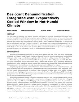 Desiccant Dehumidification Integrated with Evaporatively Cooled Window in Hot-Humid Climate