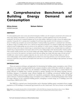 A Comprehensive Benchmark of Building Energy Demand and Consumption