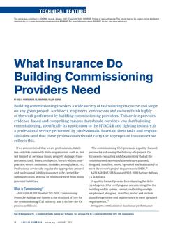 What Insurance Do Building Commissioning Providers Need