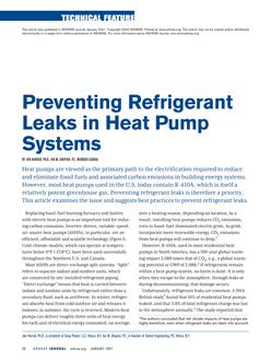 Preventing Refrigerant Leaks in Heat Pump Systems