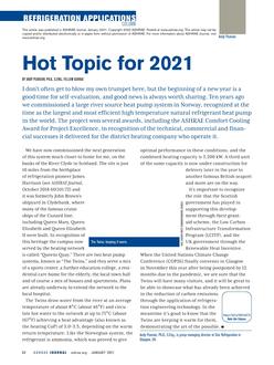 Refrigeration Applications: Hot Topic for 2021