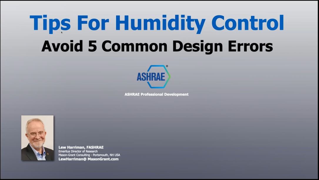 Humidity Control: Avoiding Five Common Design Problems