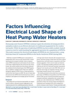 Factors Influencing Electrical Load Shape of Heat Pump Water Heaters