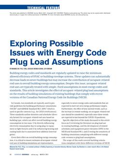 Exploring Possible Issues with Energy Code Plug Load Assumptions