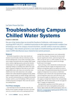 Engineer's Notebook: Troubleshooting Campus Chilled Water Systems–Low System Pressure Case Study