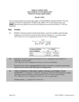 ASHRAE 30-2019 Errata (March 9, 2021)