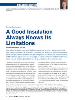 A Good Insulation Always Knows Its Limitations