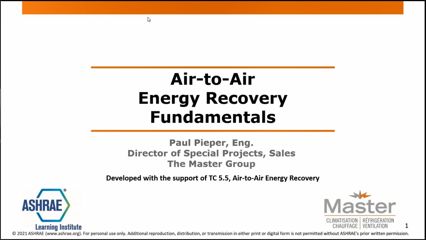 Air-to-Air Energy Recovery Fundamentals