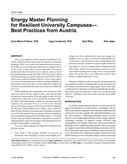 VC-21-002 — Energy Master Planning for Resilient University Campuses-Best Practices from Austria